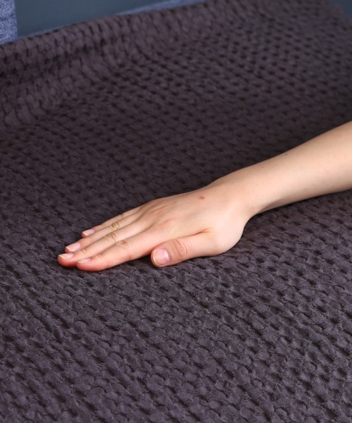 KATHARINE ROSS（キャサリンロス）の「【KATHARINE ROSS】CIRKEL ワッフルコットンスローケット130×160 WEB限定（ブランケット・レディース・チャコールグレー/グリーン/アイボリー・MEDIUM）」の11枚目の写真