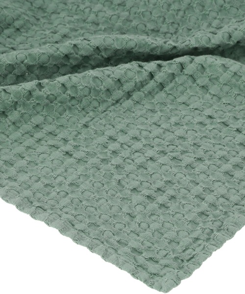 KATHARINE ROSS（キャサリンロス）の「【KATHARINE ROSS】CIRKEL ワッフルコットンスローケット130×160 WEB限定（ブランケット・レディース・チャコールグレー/グリーン/アイボリー・MEDIUM）」の15枚目の写真