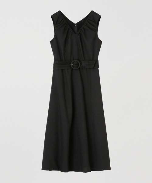 ANAYI(アナイ)の「ブッチャーギャザー ワンピース(ワンピース・レディース・キャメル/ブラック・36/38)」の2枚目の写真