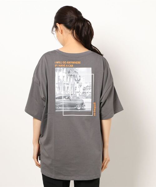 RAG MACHINE(ラグマシーン)の「【RAG MACHINE】フォトプリントTシャツ(Tシャツ/カットソー・レディース・ホワイト/ベージュ/ダークグレー・L/M)」の6枚目の写真