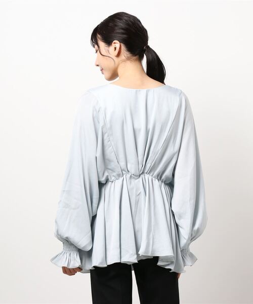 JUMELLE（ジュメロ）の「リリーブラウス（シャツ/ブラウス・レディース・ベージュ/ブルー・FREE）」の11枚目の写真