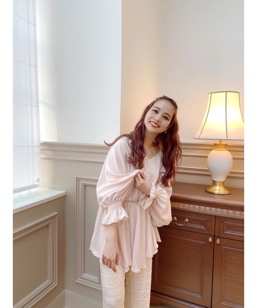 JUMELLE（ジュメロ）の「リリーブラウス（シャツ/ブラウス・レディース・ベージュ/ブルー・FREE）」の13枚目の写真