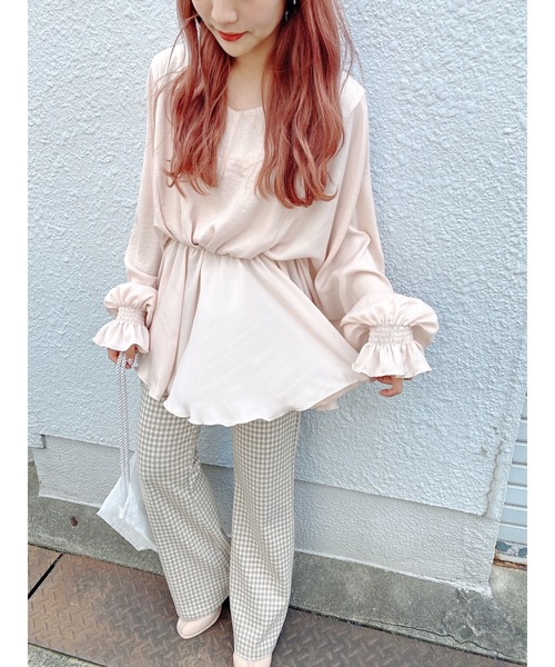 JUMELLE（ジュメロ）の「リリーブラウス（シャツ/ブラウス・レディース・ベージュ/ブルー・FREE）」の16枚目の写真