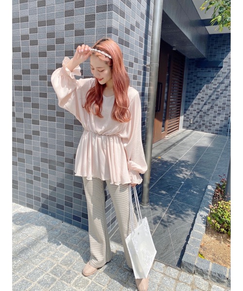 JUMELLE（ジュメロ）の「リリーブラウス（シャツ/ブラウス・レディース・ベージュ/ブルー・FREE）」の18枚目の写真