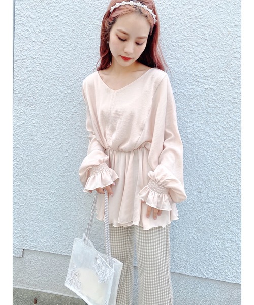 JUMELLE（ジュメロ）の「リリーブラウス（シャツ/ブラウス・レディース・ベージュ/ブルー・FREE）」の10枚目の写真