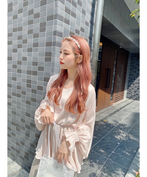 JUMELLE（ジュメロ）の「リリーブラウス（シャツ/ブラウス・レディース・ベージュ/ブルー・FREE）」の4枚目の写真