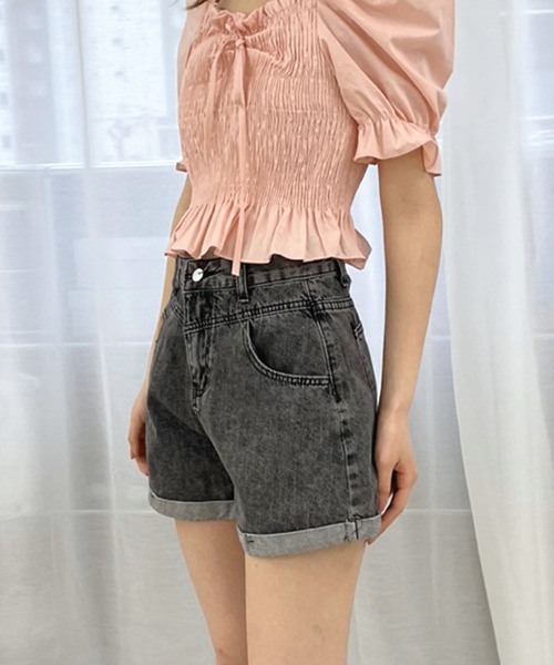 SPIGA（スピーガ）の「ハイウエストデニムP（デニムパンツ・レディース・グレー/ブラック/ブルー/ホワイト・SMALL/MEDIUM）」の3枚目の写真