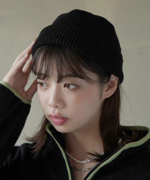 SPINNS(スピンズ)の「リブニット帽(ニットキャップ/ビーニー・レディース・ホワイト/ブラック/ブルー/マスタード・ONESIZE)」の9枚目の写真