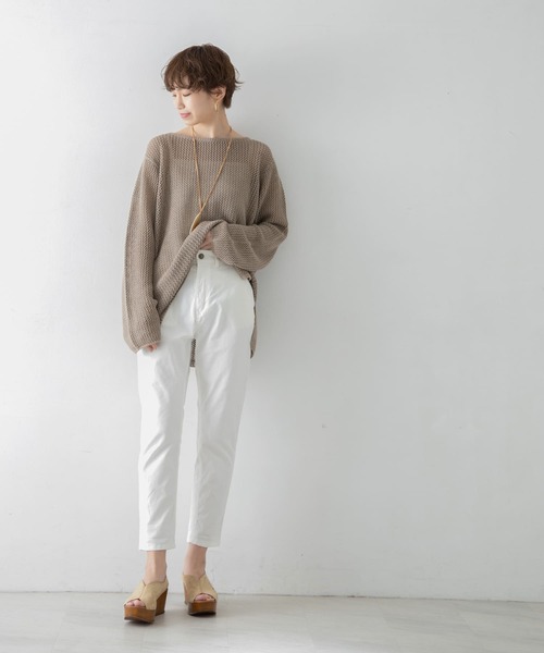 URBAN RESEARCH（アーバンリサーチ）の「メランジネップメッシュニット（ニット/セーター・レディース・カーキ/オレンジ/ホワイト系その他・FREE）」の16枚目の写真