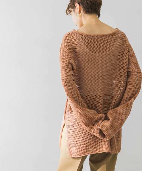 URBAN RESEARCH（アーバンリサーチ）の「メランジネップメッシュニット（ニット/セーター・レディース・カーキ/オレンジ/ホワイト系その他・FREE）」の20枚目の写真