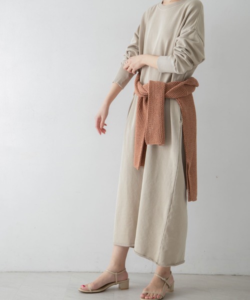 URBAN RESEARCH（アーバンリサーチ）の「メランジネップメッシュニット（ニット/セーター・レディース・カーキ/オレンジ/ホワイト系その他・FREE）」の10枚目の写真