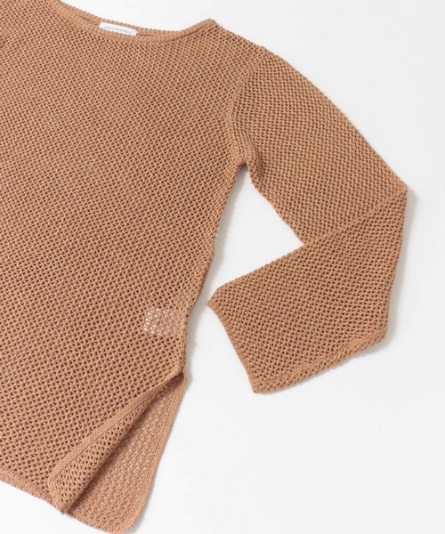 URBAN RESEARCH（アーバンリサーチ）の「メランジネップメッシュニット（ニット/セーター・レディース・カーキ/オレンジ/ホワイト系その他・FREE）」の18枚目の写真