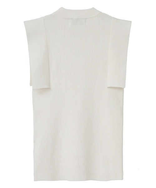 CLANE（クラネ）の「SQUARE SLEEVE KNIT（ニット/セーター・レディース・ホワイト/ブラック/ベージュ/オレンジ・01/02）」の5枚目の写真