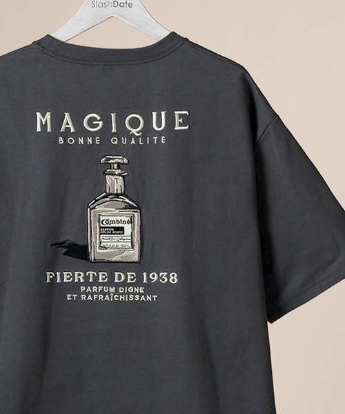 POWER TO THE PEOPLE（パワートゥーザピープル）の「【POWER TO THE PEOPLE】オーバーサイズレトログラフィックバッグ刺繍Ｔシャツ/フレグランス/トリップ/フード/オレンジ（Tシャツ/カットソー・メンズ・ホワイト系その他3/グレー系その他/ホワイト系その他/グレー/グリーン系その他/ホワイト系その他2/ピンク系その他/ホワイト/グリーン/ピンク/イエロー/イエロー系その他・L/M）」の6枚目の写真