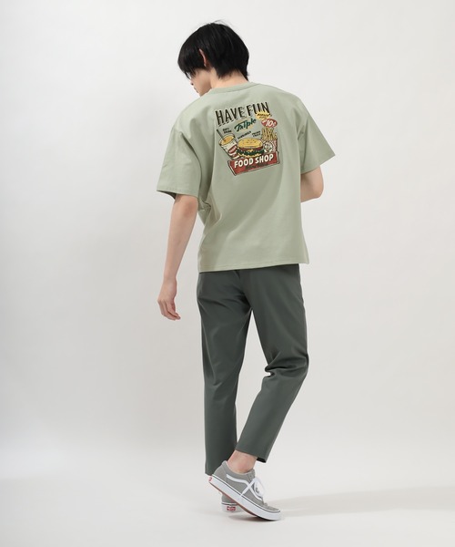 POWER TO THE PEOPLE（パワートゥーザピープル）の「【POWER TO THE PEOPLE】オーバーサイズレトログラフィックバッグ刺繍Ｔシャツ/フレグランス/トリップ/フード/オレンジ（Tシャツ/カットソー・メンズ・ホワイト系その他3/グレー系その他/ホワイト系その他/グレー/グリーン系その他/ホワイト系その他2/ピンク系その他/ホワイト/グリーン/ピンク/イエロー/イエロー系その他・L/M）」の14枚目の写真