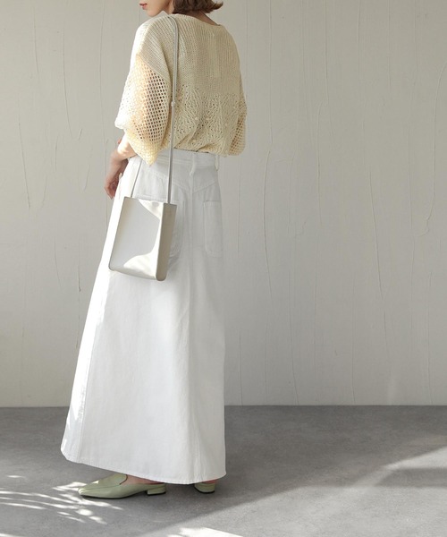 Chillfar(チルファー)の「フロントスリットロングスカート(スカート・レディース・ベージュ/オフホワイト/グリーン・MEDIUM/LARGE)」の14枚目の写真