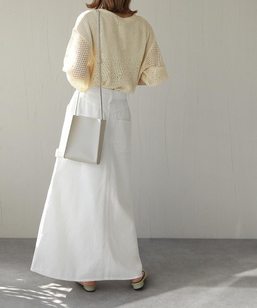 Chillfar(チルファー)の「フロントスリットロングスカート(スカート・レディース・ベージュ/オフホワイト/グリーン・MEDIUM/LARGE)」の15枚目の写真