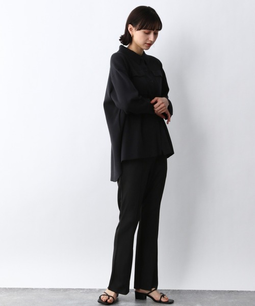 A part by(アパートバイ)の「SC*12Gニットシャツ 933092(シャツ/ブラウス・レディース・ブラック/アイボリー・LARGE/MEDIUM)」の6枚目の写真