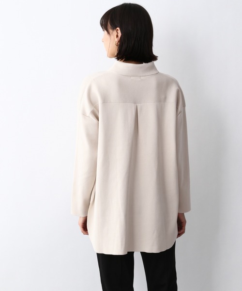 A part by(アパートバイ)の「SC*12Gニットシャツ 933092(シャツ/ブラウス・レディース・ブラック/アイボリー・LARGE/MEDIUM)」の10枚目の写真