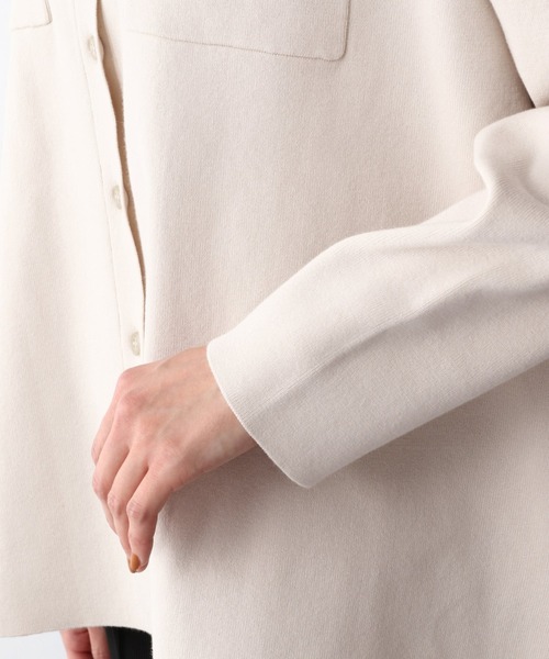 A part by(アパートバイ)の「SC*12Gニットシャツ 933092(シャツ/ブラウス・レディース・ブラック/アイボリー・LARGE/MEDIUM)」の13枚目の写真