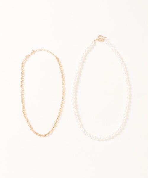 AMERICAN HOLIC（アメリカンホリック）の「パール×メタル2セットネックレス　＊（ネックレス・レディース・ゴールド・FREE）」の10枚目の写真