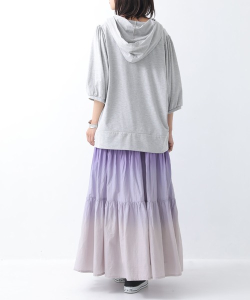 n'OrLABEL（ノアールレーベル）の「『グラデーションティアードスカート』（スカート・レディース・パープル/オレンジ・FREE）」の19枚目の写真