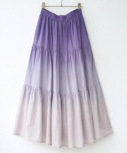 n'OrLABEL（ノアールレーベル）の「『グラデーションティアードスカート』（スカート・レディース・パープル/オレンジ・FREE）」の18枚目の写真