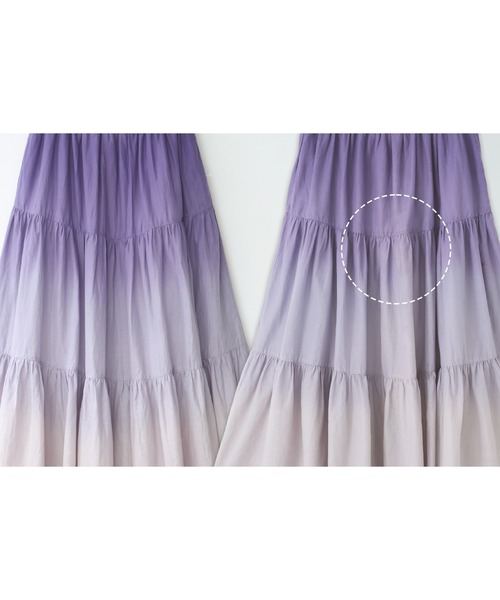 n'OrLABEL（ノアールレーベル）の「『グラデーションティアードスカート』（スカート・レディース・パープル/オレンジ・FREE）」の8枚目の写真