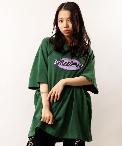 VISION STREET WEAR（ヴィジョンストリートウェア）の「VISION STREET WEAR ﾛｺﾞﾌﾟﾘﾝﾄﾜｯﾍﾟﾝ＆刺繍半袖Tｼｬﾂ（Tシャツ/カットソー・メンズ・ホワイト/ブラック/サックスブルー/グリーン/マスタード/ホワイト系その他/ブラック系その他/グリーン系その他/ブルー系その他/イエロー系その他/ホワイト系その他2/ホワイト系その他3/ホワイト系その他4/ブラック系その他2/ブラック系その他3/ブラック系その他4/グリーン系その他2/ブルー系その他2/イエロー系その他2/ブラック系その他5/ホワイト系その他5・LL/M/L）」の14枚目の写真