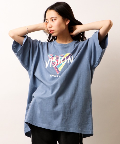 VISION STREET WEAR（ヴィジョンストリートウェア）の「VISION STREET WEAR ﾛｺﾞﾌﾟﾘﾝﾄﾜｯﾍﾟﾝ＆刺繍半袖Tｼｬﾂ（Tシャツ/カットソー・メンズ・ホワイト/ブラック/サックスブルー/グリーン/マスタード/ホワイト系その他/ブラック系その他/グリーン系その他/ブルー系その他/イエロー系その他/ホワイト系その他2/ホワイト系その他3/ホワイト系その他4/ブラック系その他2/ブラック系その他3/ブラック系その他4/グリーン系その他2/ブルー系その他2/イエロー系その他2/ブラック系その他5/ホワイト系その他5・LL/M/L）」の17枚目の写真