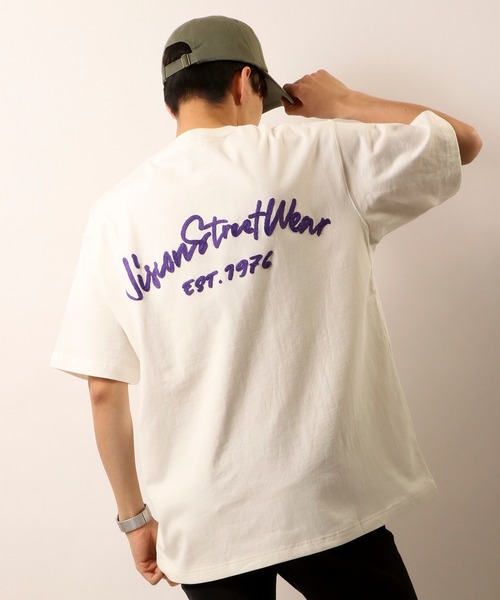 VISION STREET WEAR（ヴィジョンストリートウェア）の「VISION STREET WEAR ﾛｺﾞﾌﾟﾘﾝﾄﾜｯﾍﾟﾝ＆刺繍半袖Tｼｬﾂ（Tシャツ/カットソー・メンズ・ホワイト/ブラック/サックスブルー/グリーン/マスタード/ホワイト系その他/ブラック系その他/グリーン系その他/ブルー系その他/イエロー系その他/ホワイト系その他2/ホワイト系その他3/ホワイト系その他4/ブラック系その他2/ブラック系その他3/ブラック系その他4/グリーン系その他2/ブルー系その他2/イエロー系その他2/ブラック系その他5/ホワイト系その他5・LL/M/L）」の4枚目の写真