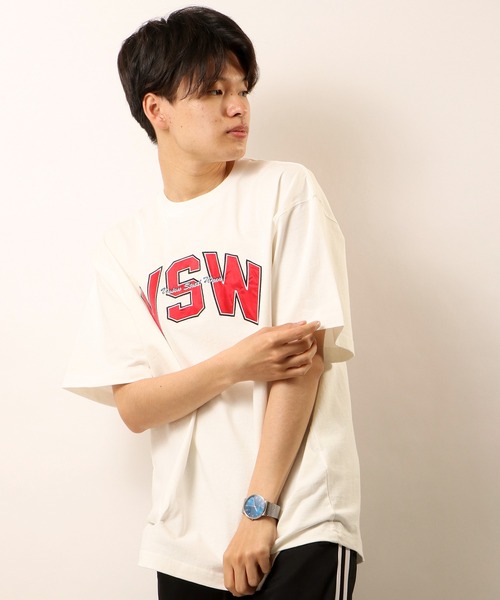 VISION STREET WEAR（ヴィジョンストリートウェア）の「VISION STREET WEAR ﾛｺﾞﾌﾟﾘﾝﾄﾜｯﾍﾟﾝ＆刺繍半袖Tｼｬﾂ（Tシャツ/カットソー・メンズ・ホワイト/ブラック/サックスブルー/グリーン/マスタード/ホワイト系その他/ブラック系その他/グリーン系その他/ブルー系その他/イエロー系その他/ホワイト系その他2/ホワイト系その他3/ホワイト系その他4/ブラック系その他2/ブラック系その他3/ブラック系その他4/グリーン系その他2/ブルー系その他2/イエロー系その他2/ブラック系その他5/ホワイト系その他5・LL/M/L）」の6枚目の写真
