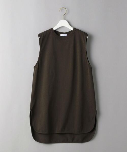 BEAUTY&YOUTH UNITED ARROWS（ビューティーアンドユースユナイテッドアローズ）の「BY シャツテールノースリーブカットソー（Tシャツ/カットソー・レディース・ダークグリーン/ダークブラウン/オフホワイト・FREE）」の12枚目の写真