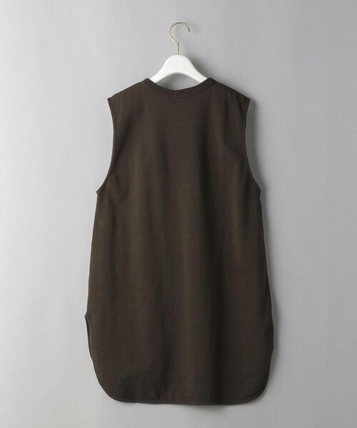 BEAUTY&YOUTH UNITED ARROWS（ビューティーアンドユースユナイテッドアローズ）の「BY シャツテールノースリーブカットソー（Tシャツ/カットソー・レディース・ダークグリーン/ダークブラウン/オフホワイト・FREE）」の13枚目の写真