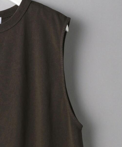 BEAUTY&YOUTH UNITED ARROWS（ビューティーアンドユースユナイテッドアローズ）の「BY シャツテールノースリーブカットソー（Tシャツ/カットソー・レディース・ダークグリーン/ダークブラウン/オフホワイト・FREE）」の15枚目の写真