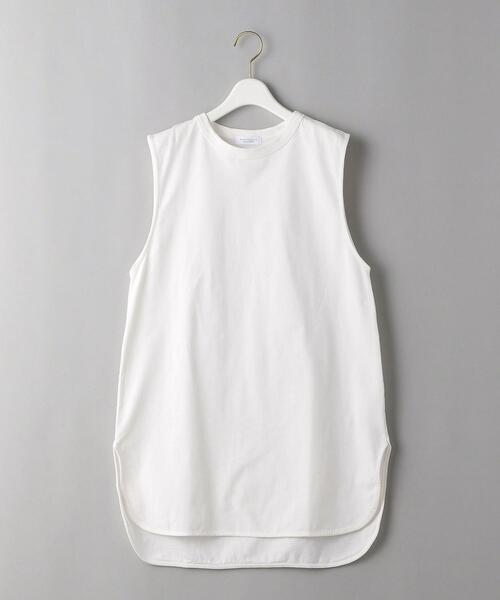 BEAUTY&YOUTH UNITED ARROWS（ビューティーアンドユースユナイテッドアローズ）の「BY シャツテールノースリーブカットソー（Tシャツ/カットソー・レディース・ダークグリーン/ダークブラウン/オフホワイト・FREE）」の18枚目の写真