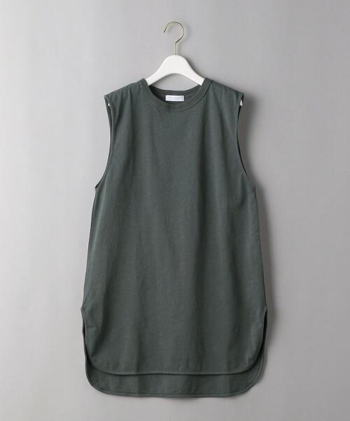 BEAUTY&YOUTH UNITED ARROWS（ビューティーアンドユースユナイテッドアローズ）の「BY シャツテールノースリーブカットソー（Tシャツ/カットソー・レディース・ダークグリーン/ダークブラウン/オフホワイト・FREE）」の20枚目の写真