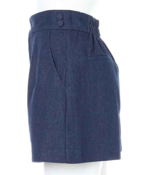 Allamanda（アラマンダ）の「サイドボタンショート／パンツ（その他パンツ・レディース・ブラック/インディゴブルー/アイボリー/ブラック系その他3・M）」の6枚目の写真