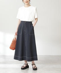 N.（N. Natural Beauty Basic） | ◆ステッチフレアスカート(スカート)