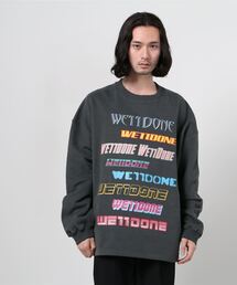 【We11Done】ウェルダン 韓国 スタック ロゴ 長袖 フーディ WE11DONE ウェルダン バックロゴ プルオーバー スウェット