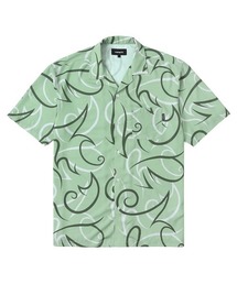 『mahagrid/マハグリッド』TRIBAL OPEN COLLAR SHIRT/トライバル オープンカラー シャツ 半袖