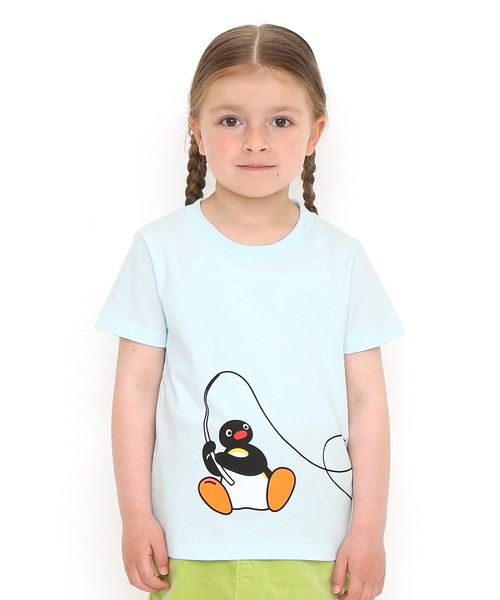 Tshirts トップス Design Graniph デザイン ティーシャツ ストア グラニフ のファッション Store なにが釣れたかな ピングー コラボキッズtシャツ Tシャツ カットソー Design Store