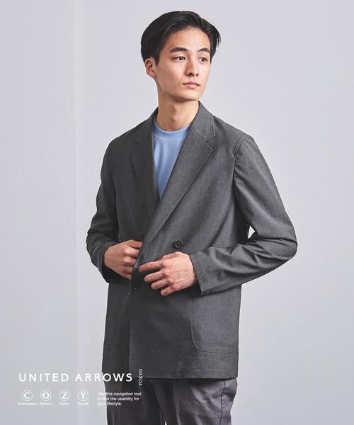 UNITED ARROWS（ユナイテッドアローズ）の「＜UNITED ARROWS "COZY"＞ ファンクション ポリエステル/タフタ ダブル4ボタン ジャケット（テーラードジャケット・メンズ・ダークブラウン/グレー・S/M/XL/L）」の2枚目の写真