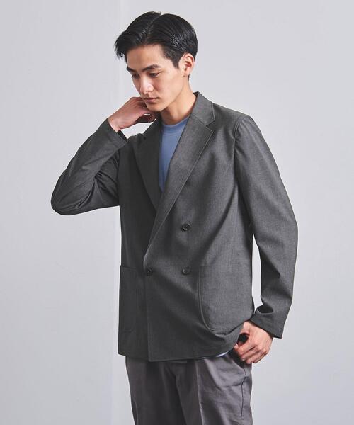 UNITED ARROWS（ユナイテッドアローズ）の「＜UNITED ARROWS "COZY"＞ ファンクション ポリエステル/タフタ ダブル4ボタン ジャケット（テーラードジャケット・メンズ・ダークブラウン/グレー・S/M/XL/L）」の8枚目の写真