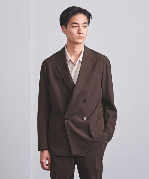 UNITED ARROWS（ユナイテッドアローズ）の「＜UNITED ARROWS "COZY"＞ ファンクション ポリエステル/タフタ ダブル4ボタン ジャケット（テーラードジャケット・メンズ・ダークブラウン/グレー・S/M/XL/L）」の7枚目の写真