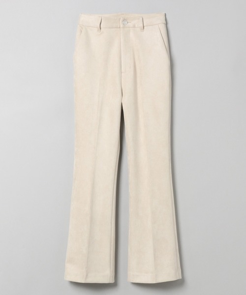 JEANASIS（ジーナシス）の「ヴィーガンヌバックバックスリットフレアパンツ/959366（その他パンツ・レディース・ブラック/グレイッシュベージュ/グリーン/ライトパープル/オフホワイト/カーキ・SMALL/MEDIUM）」の2枚目の写真