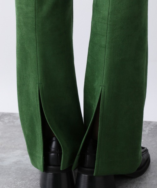 JEANASIS（ジーナシス）の「ヴィーガンヌバックバックスリットフレアパンツ/959366（その他パンツ・レディース・ブラック/グレイッシュベージュ/グリーン/ライトパープル/オフホワイト/カーキ・SMALL/MEDIUM）」の20枚目の写真