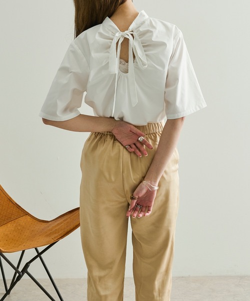 Ambre Neige(アンブルネージュ)の「フロントギャザートップス/【WEB/EC限定商品】(シャツ/ブラウス・レディース・オフホワイト/ライトブラウン/モカ/ナチュラル・FREE)」の16枚目の写真