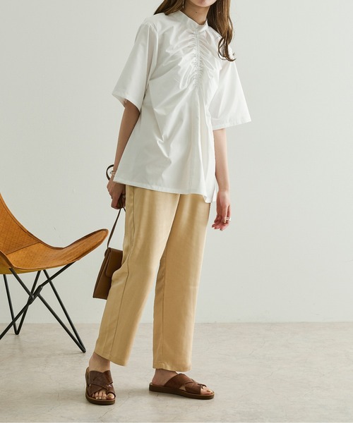 Ambre Neige(アンブルネージュ)の「フロントギャザートップス/【WEB/EC限定商品】(シャツ/ブラウス・レディース・オフホワイト/ライトブラウン/モカ/ナチュラル・FREE)」の19枚目の写真