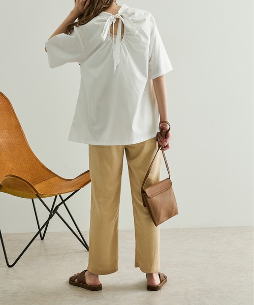 Ambre Neige(アンブルネージュ)の「フロントギャザートップス/【WEB/EC限定商品】(シャツ/ブラウス・レディース・オフホワイト/ライトブラウン/モカ/ナチュラル・FREE)」の20枚目の写真